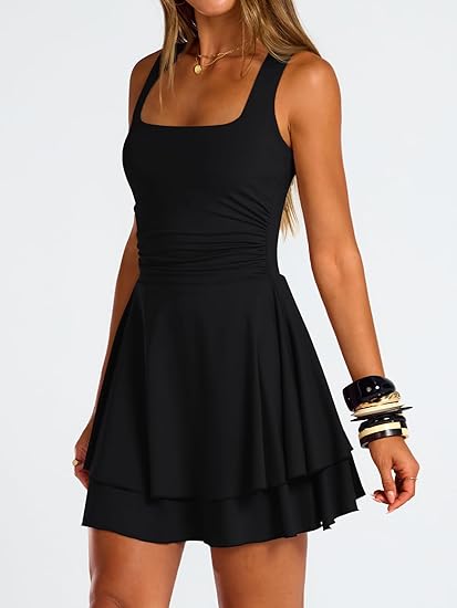 Women's Sleeveless Summer A-Line Midi Dress