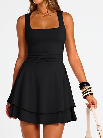 Women's Sleeveless Summer A-Line Midi Dress