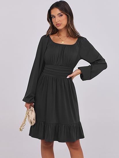 Women's 2025 Long Sleeve Midi Dress
