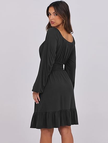 Women's 2025 Long Sleeve Midi Dress